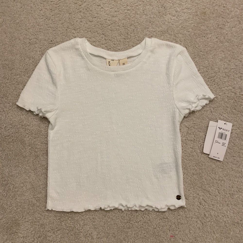 white short sleeved top